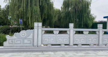 连云港 芝麻灰桥栏杆、河道栏杆安装效果