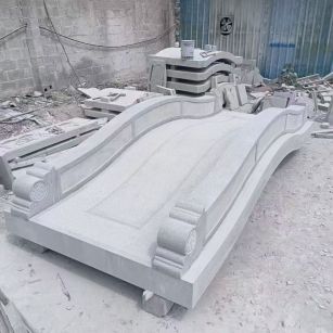 连云港 芝麻灰花岗岩园林景观 小石桥