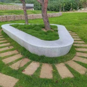 连云港 芝麻白光面整石坐凳