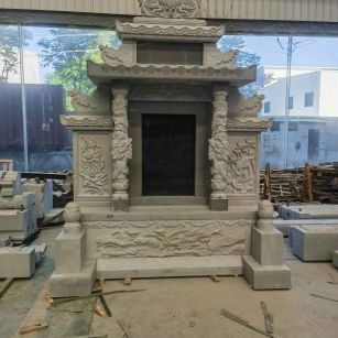 连云港 芝麻灰高档墓碑、土墓，一套也支持定做