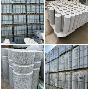 连云港 芝麻白花岗岩挡车柱、隔离柱多少钱