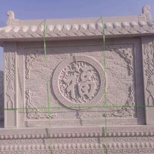 连云港 芝麻白花岗岩屏风，照壁，影壁