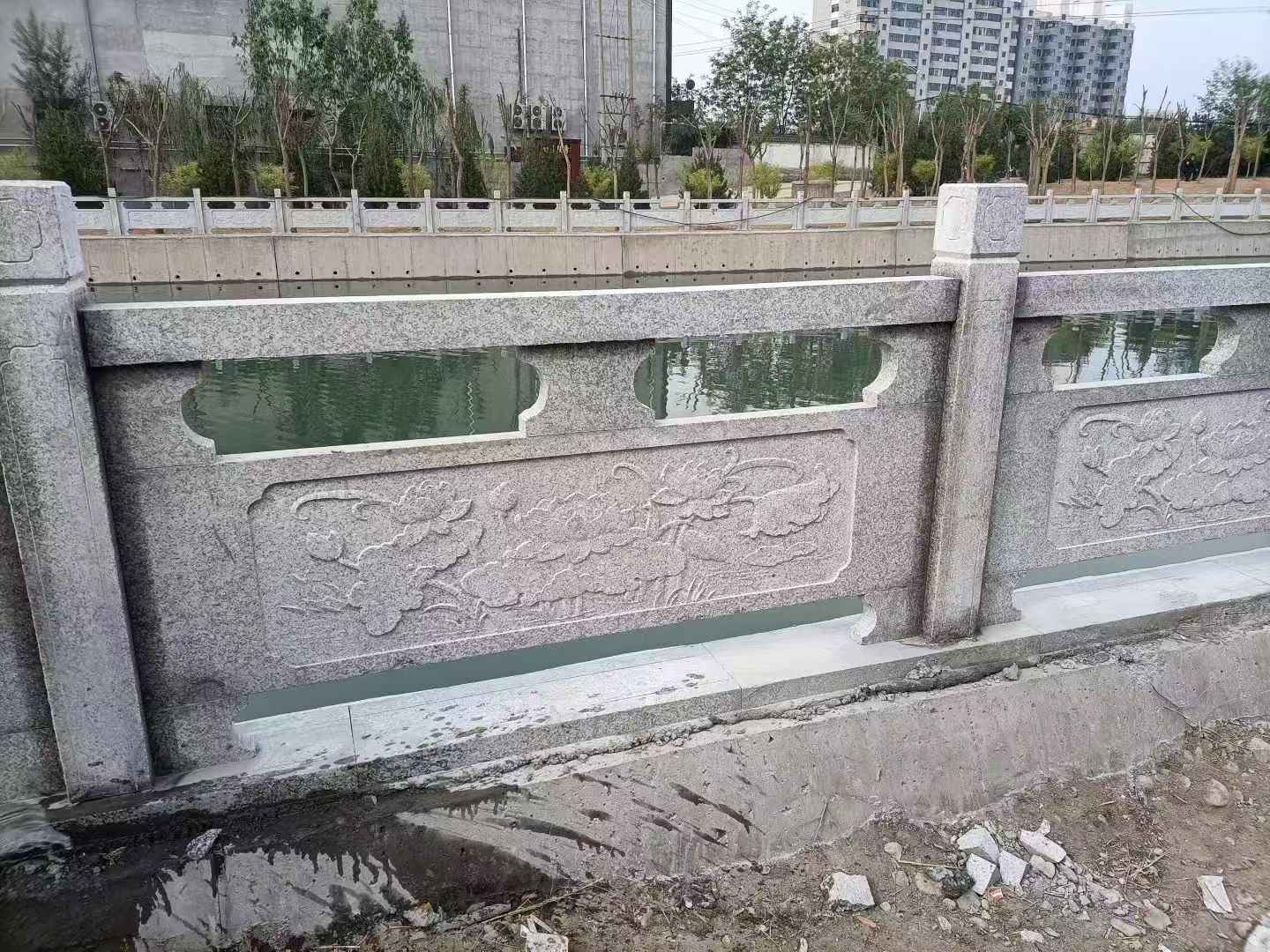 连云港 芙蓉白大花桥梁、河道，石材栏杆、围栏、护栏